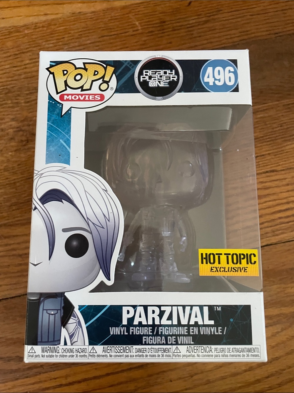 Funko Clear Parzival Pop! Figure — Iridescent Transparent Finish